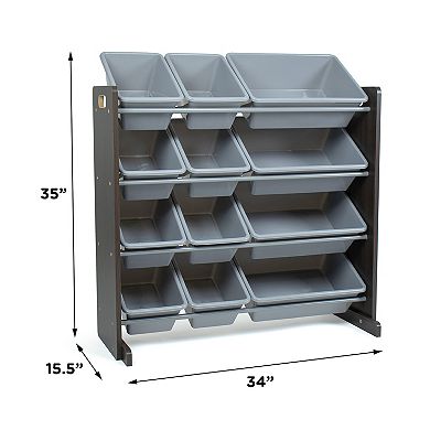 Humble Crew Sumatra Toy Storage Organizer with 12 Storage Bins