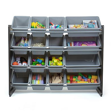 Humble Crew Sumatra Bin Espresso Toy Storage with 16 Storage Bins