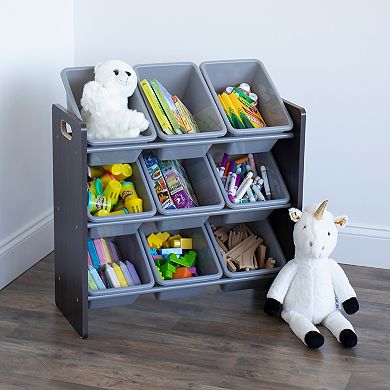 Humble Crew Sumatra Bin Espresso Toy Storage with 9 Storage Bins