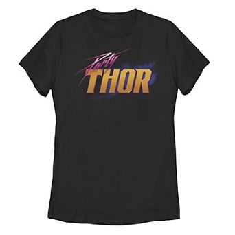 Juniors' Marvel What If Party Thor Retro Tee
