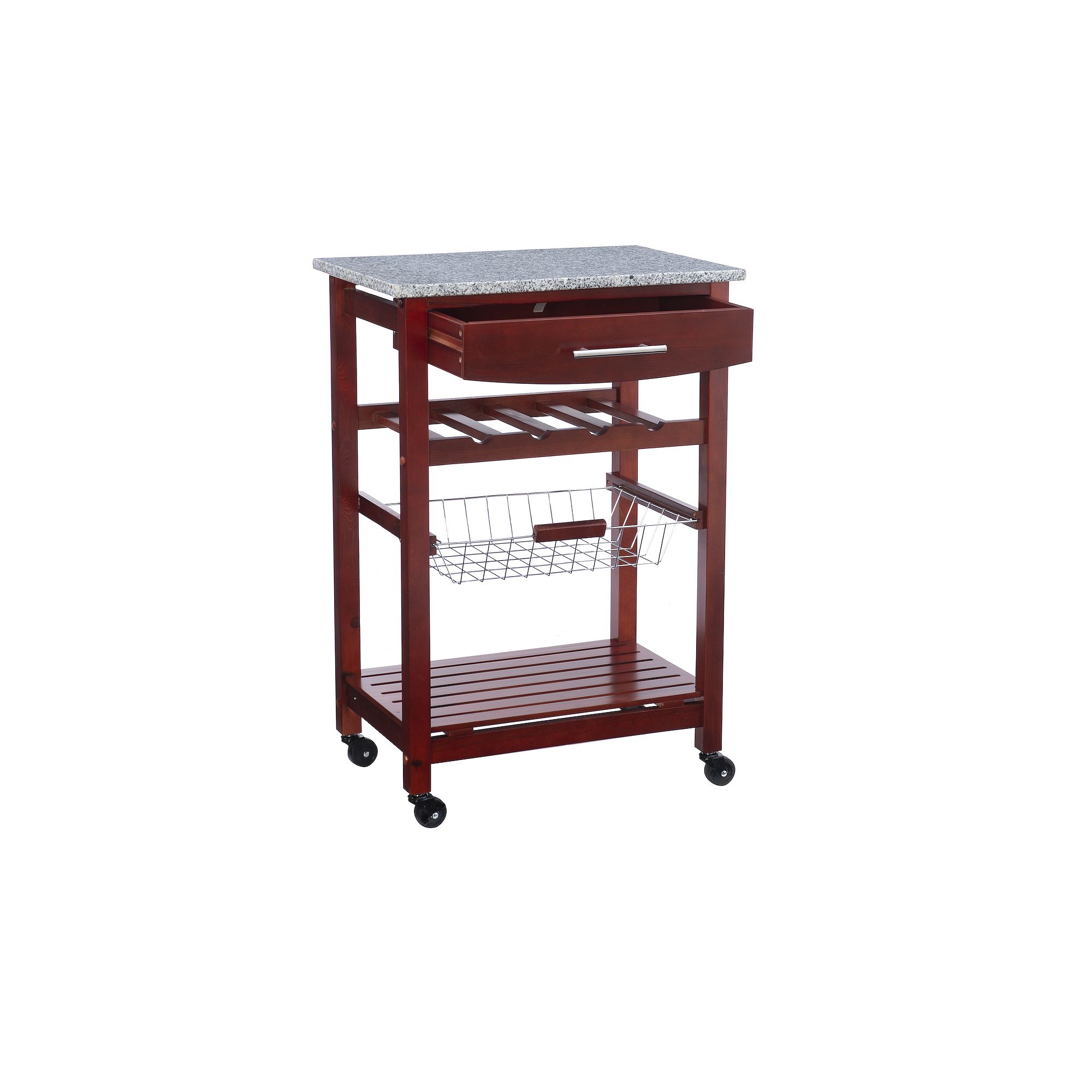 Linon Kitchen Island Granite Top, Multicolor
