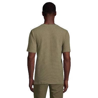 Big & Tall Lands' End Waffle Pajama Henley