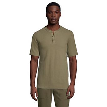 Big & Tall Lands' End Waffle Pajama Henley