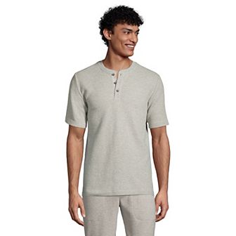 Big & Tall Lands' End Waffle Pajama Henley
