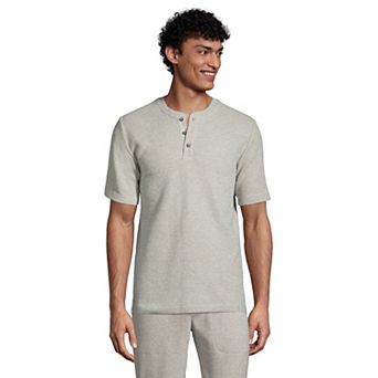 Big & Tall Lands' End Waffle Pajama Henley