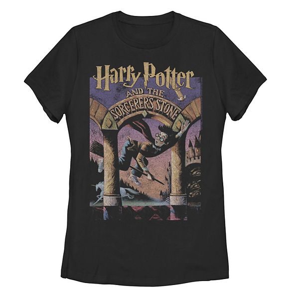 Juniors' Harry Potter The Sorcerer's Stone Book Cover Tee