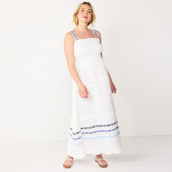 Kohls white 2025 maxi dress