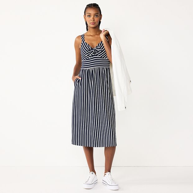 Women's DRAPER JAMES RSVP Knot-Front Midi Dress