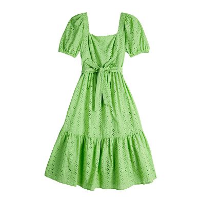 Women's DRAPER JAMES RSVP™ Eyelet Squareneck Midi Dress