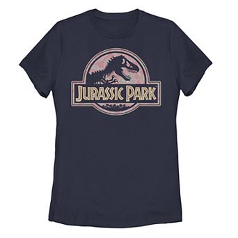 Juniors' Jurassic Park Floral Mandala Circle Logo Tee