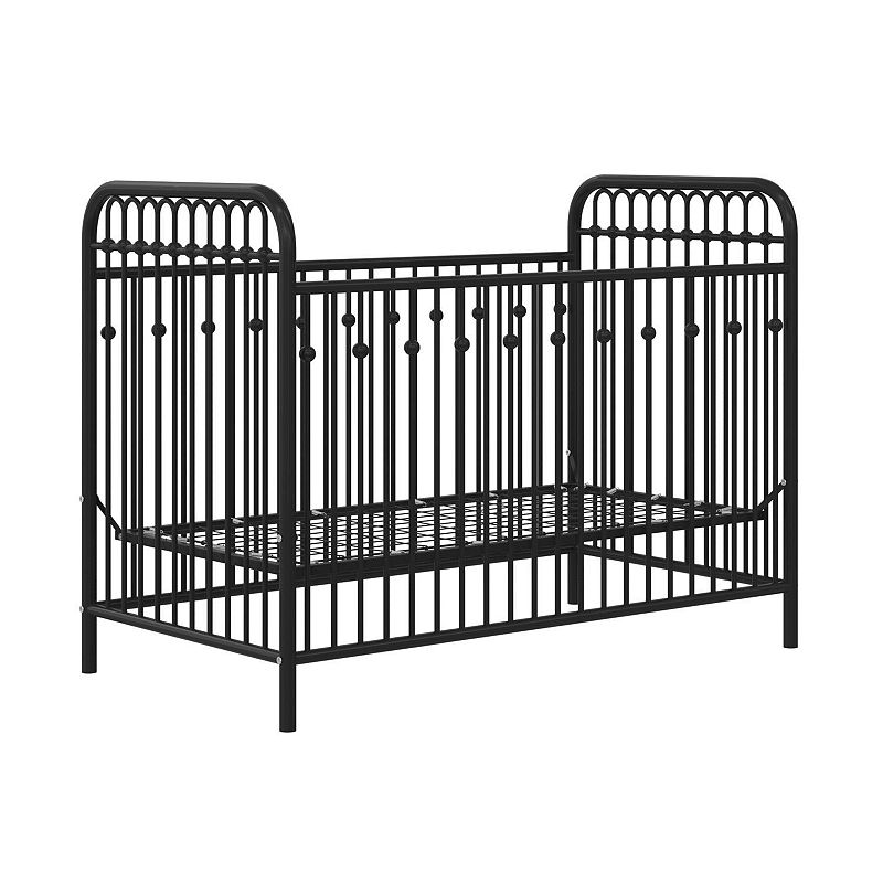 Little Seeds Monarch Hill Ivy Metal Baby Crib  Black