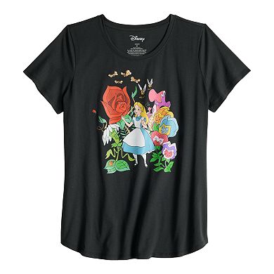 Disney's Alice In Wonderland Women's Floral Graphic Tee