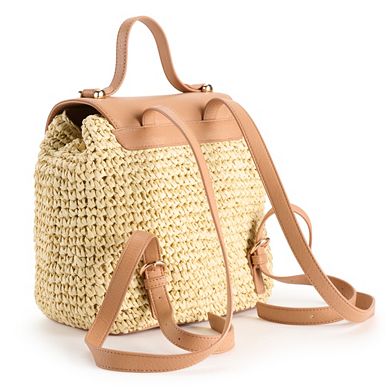 LC Lauren Conrad Straw Backpack