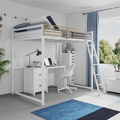 Little Seeds Monarch Hill Haven Twin Metal Loft Bed