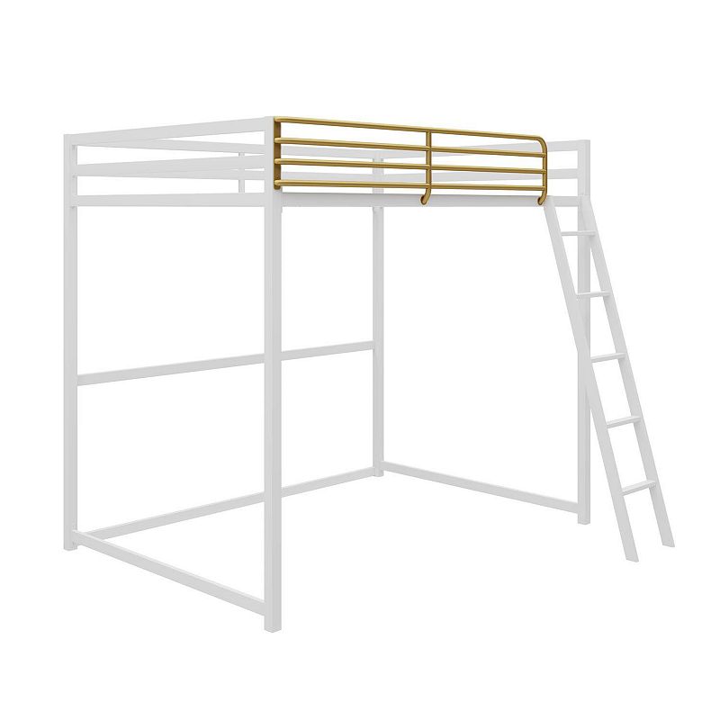 Little Seeds Monarch Hill Haven Twin Metal Loft Bed, White - hardware not included 