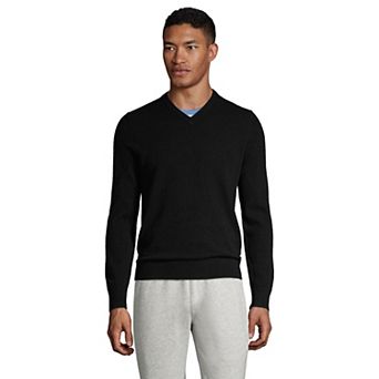 Big & Tall Lands' Fine Gauge Cashmere V-neck Sweater