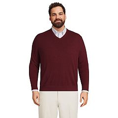 Buy Men Red Solid V Neck Sweater Online - 739235