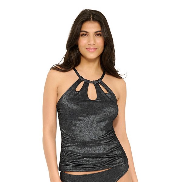 Women's Freshwater High Neck Cutout Tankini Top