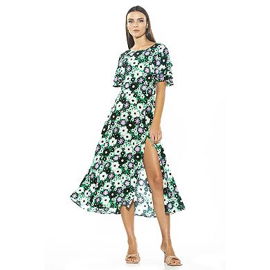 Women's ALEXIA ADMOR Lilia Ruffle-Sleeve Midi Dress
