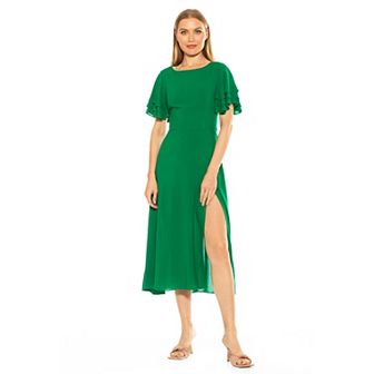 Women's ALEXIA ADMOR Lilia Ruffle-Sleeve Midi Dress