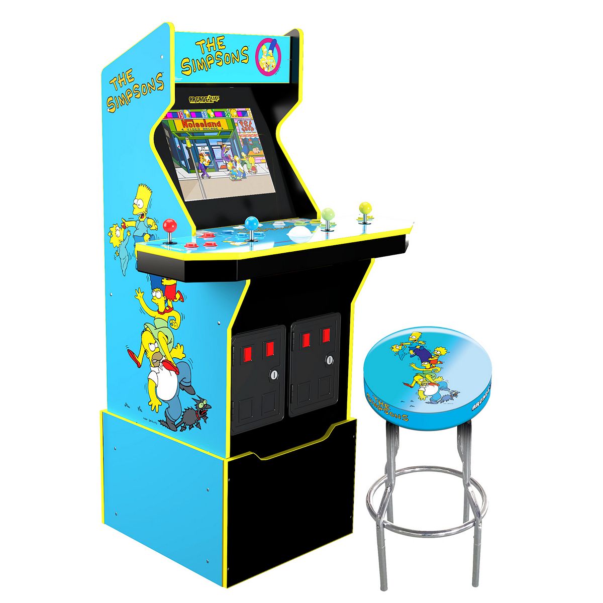 Arcade1Up The Simpsons Arcade with Stool & Riser