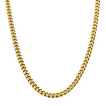 DANTE 18k Gold Over Stainless Steel 8 mm Miami Cuban Chain Necklace