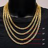 18k Gold Over Stainless Steel 8 mm Miami Cuban Chain Necklace