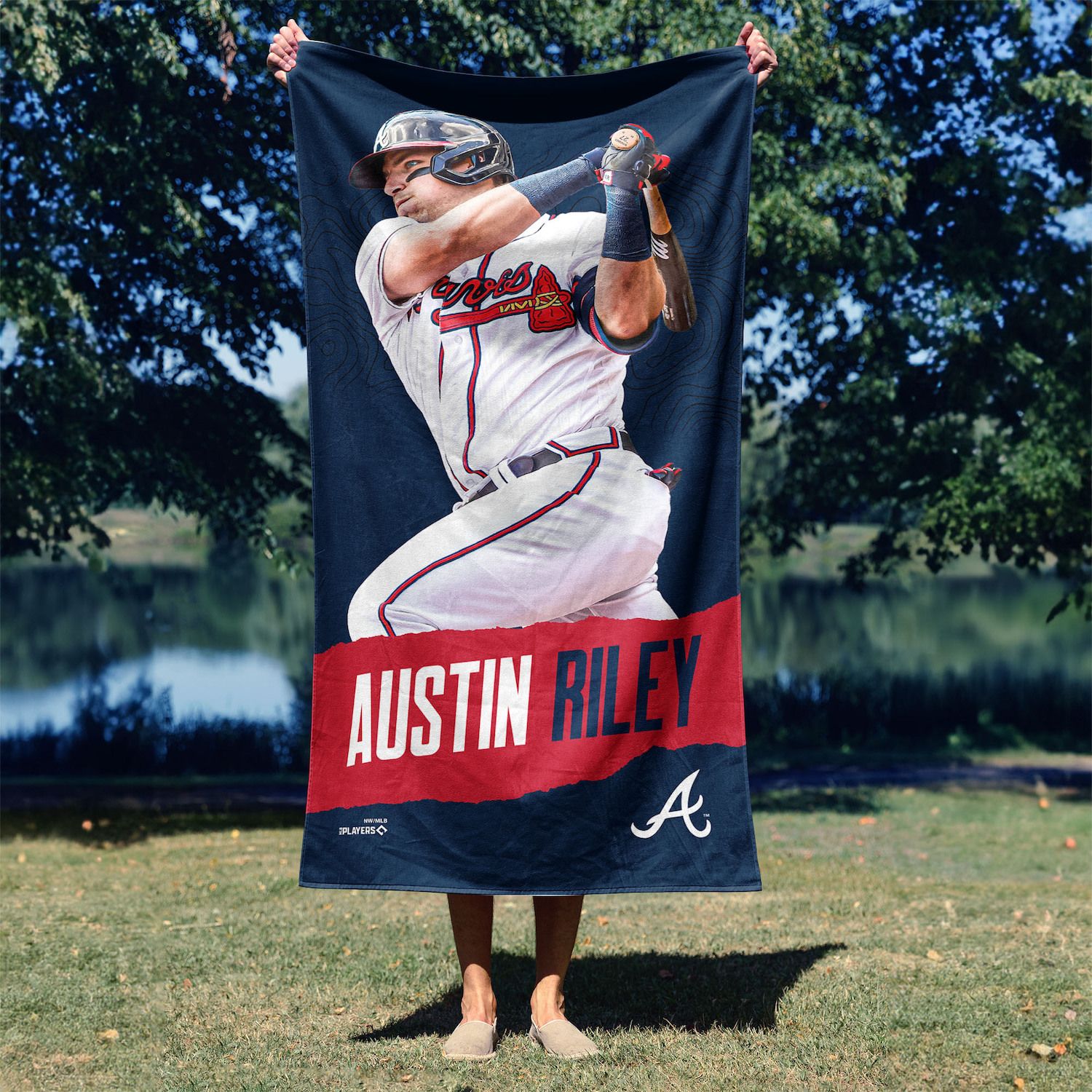 Atlanta Braves Austin Riley Beach Towel