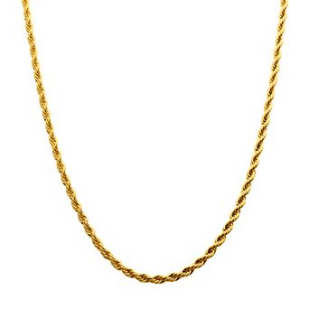DANTE 18k Gold Over Stainless Steel 6 mm Rope Chain Necklace