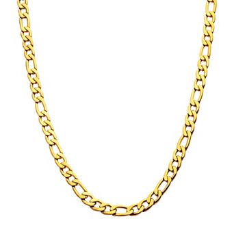 DANTE 18k Gold Over Stainless Steel 6 mm Figaro Chain Necklace