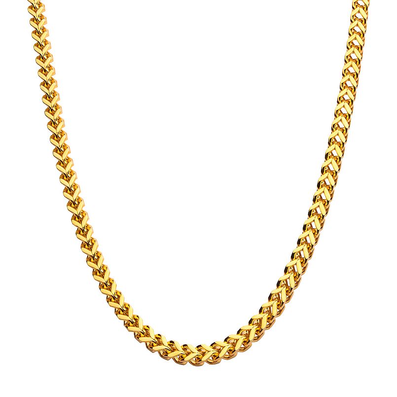 DANTE 18k Gold Over Stainless Steel 6 mm Franco Chain Necklace
