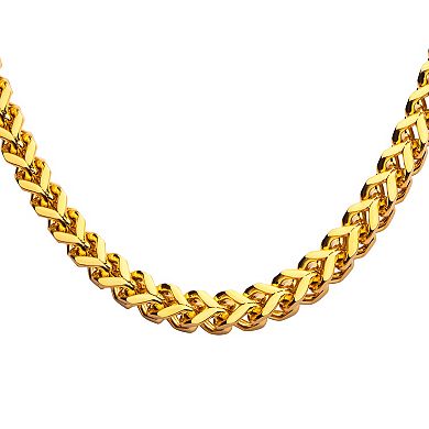 DANTE 18k Gold Over Stainless Steel 6 mm Franco Chain Necklace