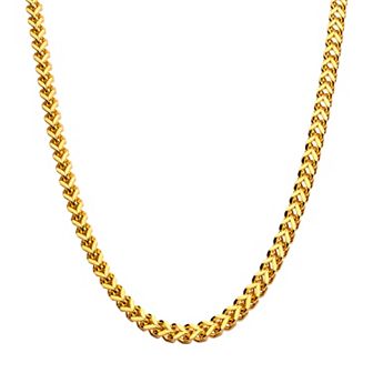 DANTE 18k Gold Over Stainless Steel 8 mm Franco Chain Necklace