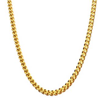 DANTE 18k Gold Over Stainless Steel 8 mm Franco Chain Necklace
