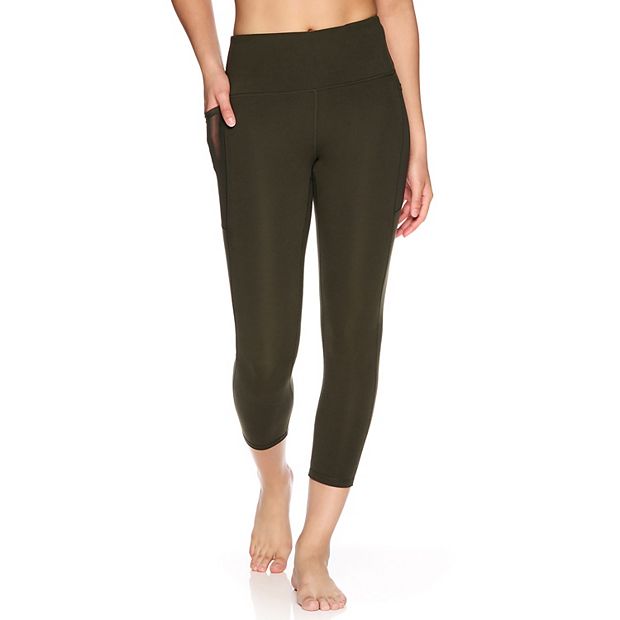 Women s Gaiam Om High Waisted Mesh Pocket Capri Leggings