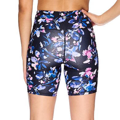 Women's Gaiam Om Iris Print High-Waisted Pocket Bike Shorts