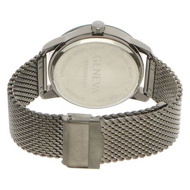 Geneva Diamond Accent Gunmetal Mesh Men's Watch - KHA0001GU