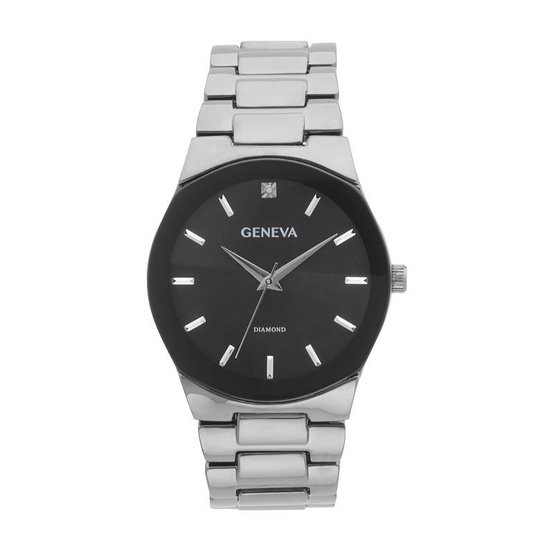 Geneva Diamond Accent Gunmetal Watch - KHA0005GU, Men's, Size: Large, Grey