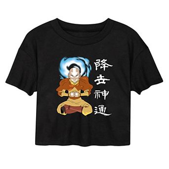 Juniors' Avatar Aang Sitting Cropped Tee