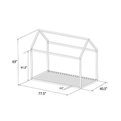 Little Seeds Skyler Metal House Twin Bed