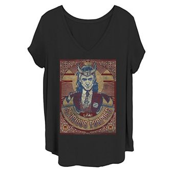 Juniors' Plus Size Marvel Loki Glorious Purpose Graphic Tee