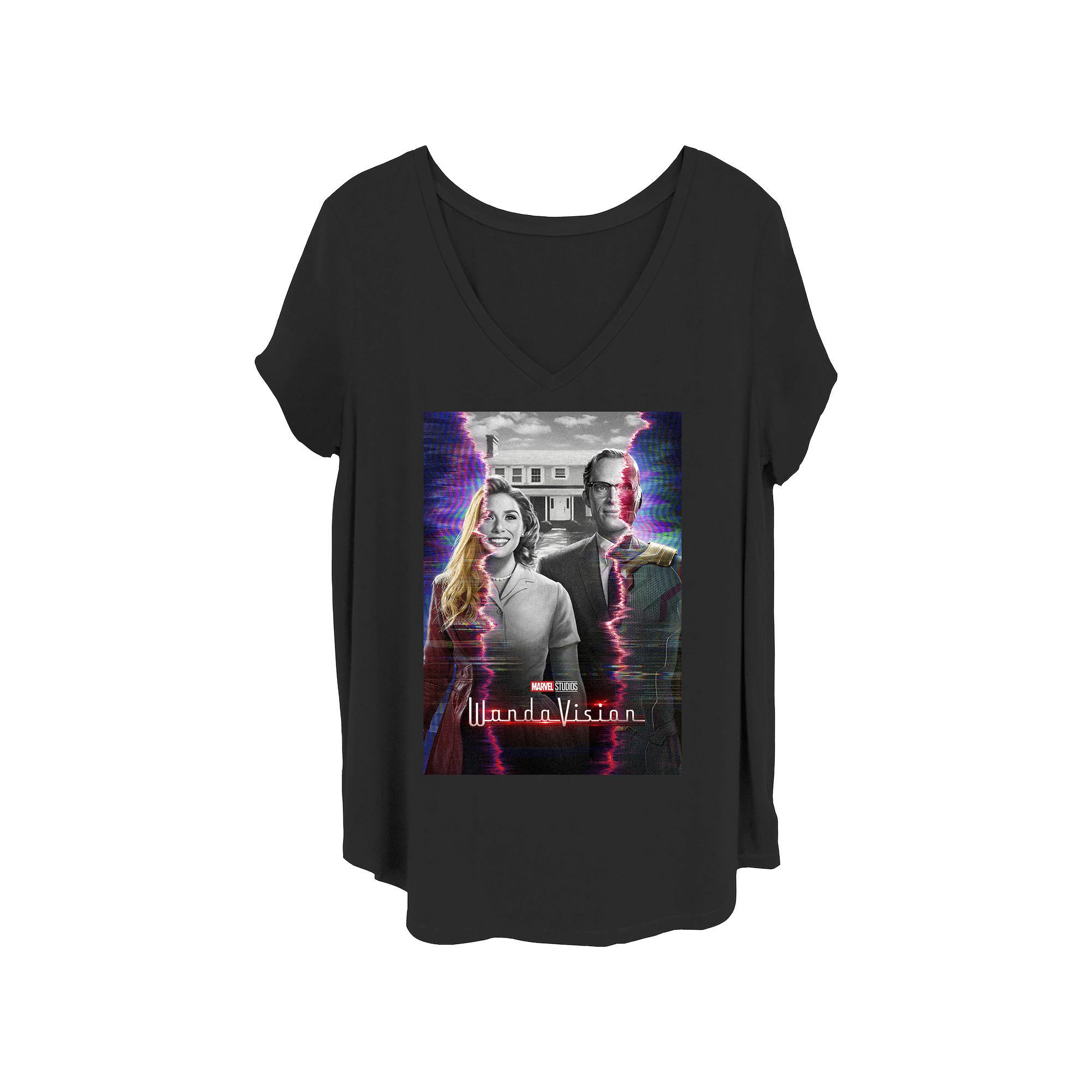 Juniors Plus Size Marvel WandaVision Scarlett With & Vision Glitch Poster 