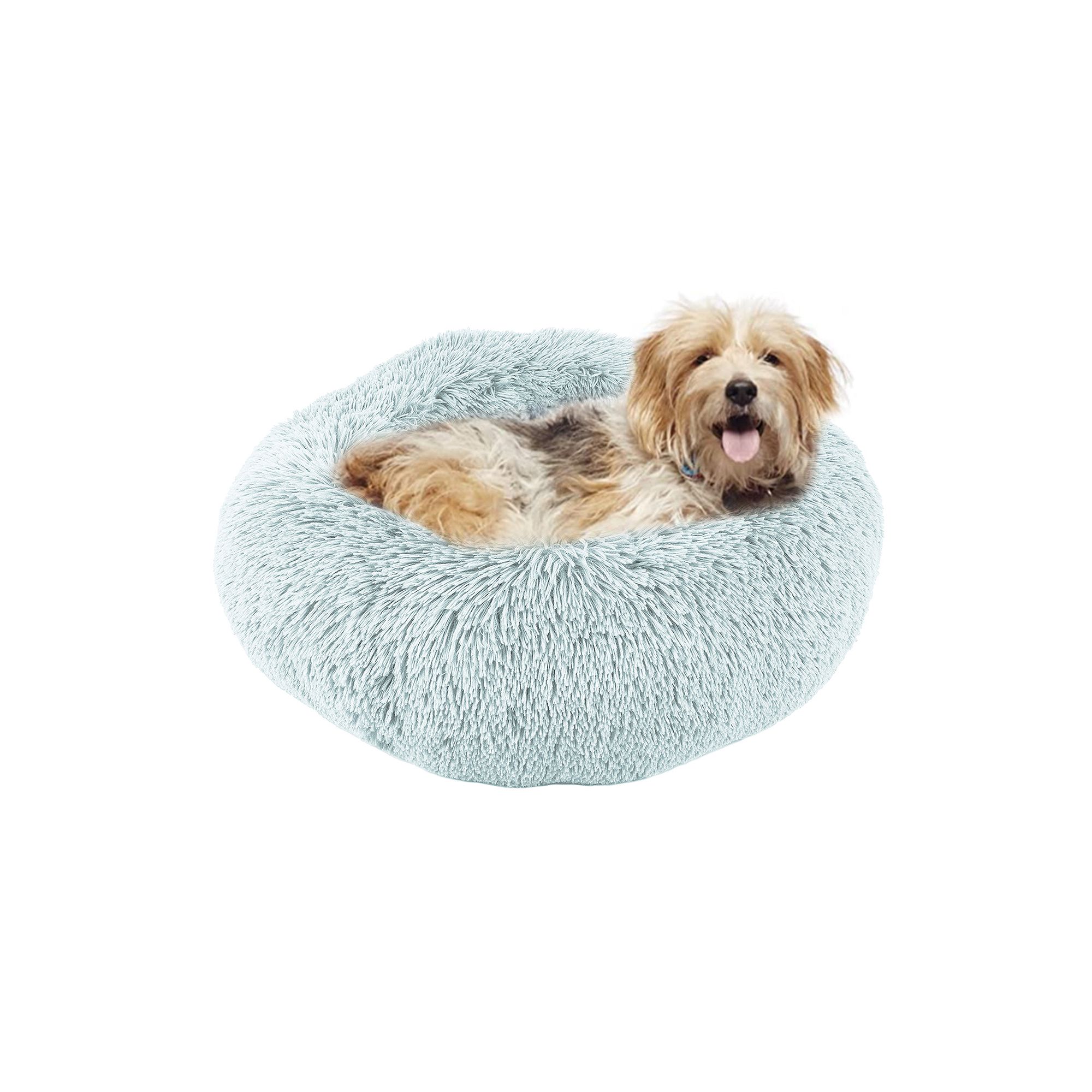 Precious Tails Super Lux Faux Fur Doughnut, Blue