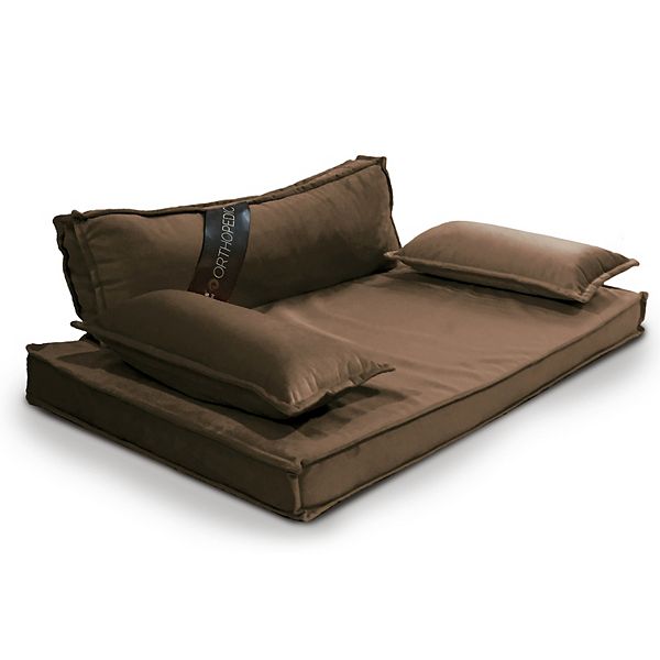 Precious Tails Orthopedic Modern Pet Sofa - Mocha (SMALL)