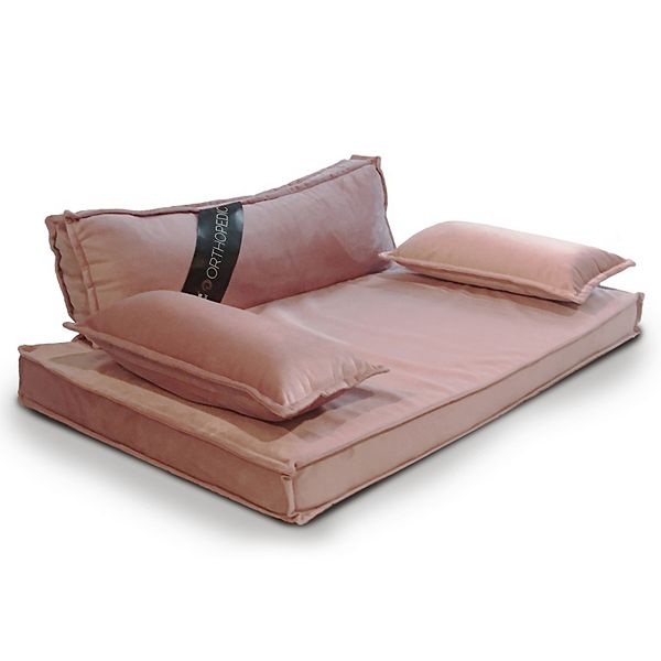 Precious Tails Orthopedic Modern Pet Sofa - Pink (MEDIUM)