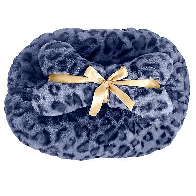 Precious Tails Leather & Leopard Princess Dog Bed