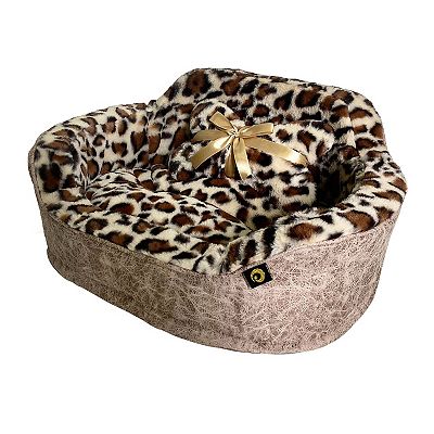 Leopard dog bed best sale