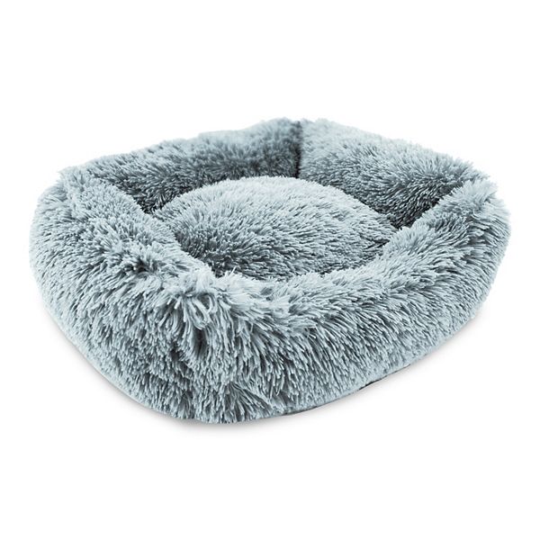 Precious Tails Lux Faux Fur Doughnut - Blue (SMALL)