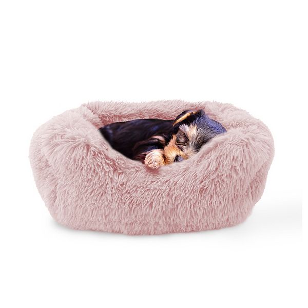 Precious Tails Lux Faux Fur Doughnut - Pink (LARGE)