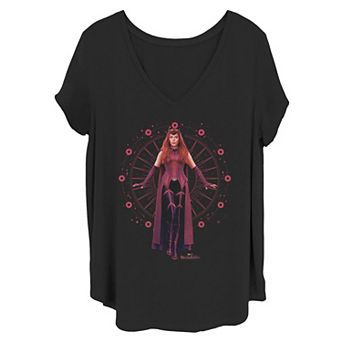 Juniors' Plus Size Marvel WandaVision The Scarlet Witch Floating Portrait Tee